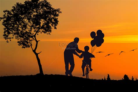 powerpoint father  son silhouette creatives images