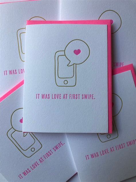 funny  dating card tinder valentines day card internet etsy