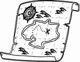 Map Treasure Clip Outline Clker Clipart Large sketch template