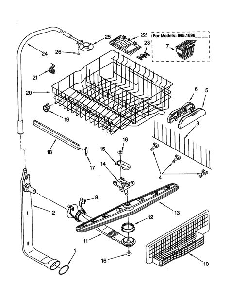 kenmore dishwasher 665 parts diagram free wiring diagram