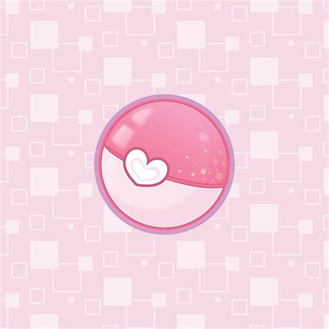 Very Cute And Girly Glittery Pink Pokeball In Pink