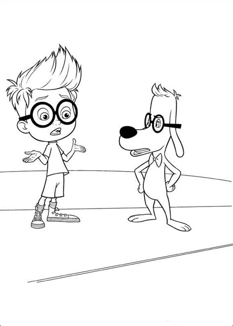 Colorful Mr Peabody And Sherman Coloring Pages