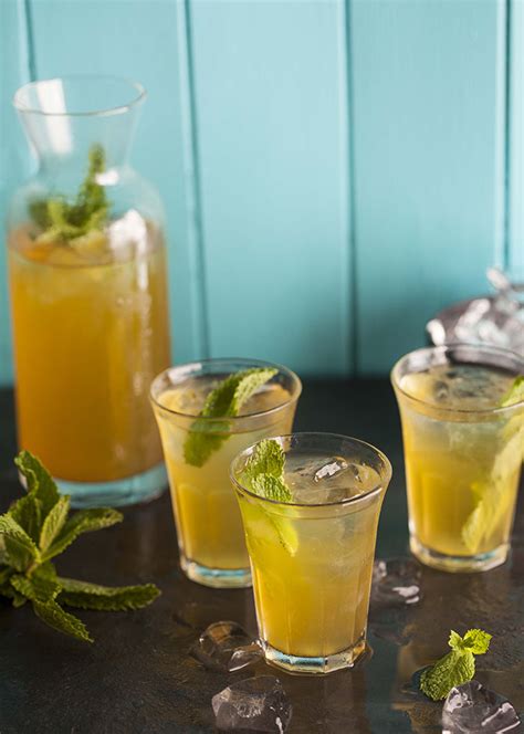 Chamomile Iced Tea With Apple And Passion Fruit Drizzle