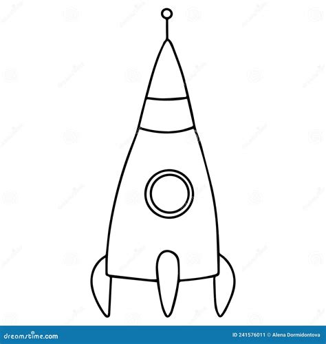 rocket ship doodle icon stock illustration illustration  hand