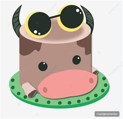 Buffalo Cake 3d Natural Cute Buffalo Cake 3d Png And Vector With