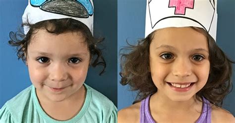 community helpers printable paper hats totschooling toddler
