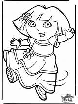Coloring Dora Explorer sketch template