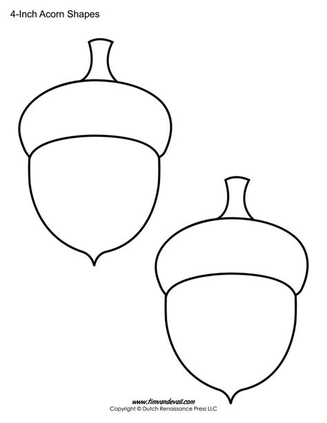 acorn templates printable acorn shapes blank shape pdfs fall