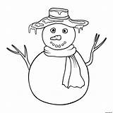 Neige Bonhomme Froid Congele Decembre 30seconds Snowmen sketch template