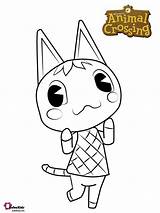Rosie Purrl Villagers Colouring Carto sketch template