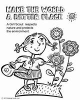 Coloring Girl Daisy Scout Pages Make Better Place Scouts Petal Law Brownie Printable Brownies Makingfriends Leader Color Activities Sheet Girls sketch template
