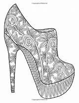 Coloring Pages High Adult Heels Shoes Book Choose Board Fashion sketch template