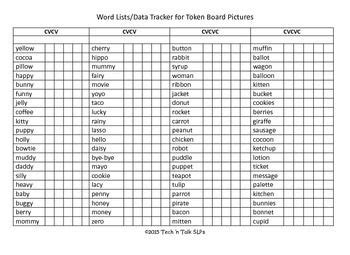 cvcvc words list google search token board word list speech therapy