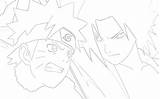 Naruto Sasuke Vs Drawing Coloring Pages Getdrawings sketch template