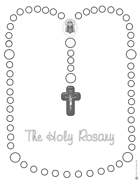 life love sacred art  rosary coloring page