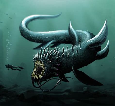 images  sea monsters  pinterest kraken sushi  sea dragon