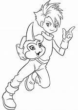 Digimon Coloring Pages Tegninger Drawing sketch template