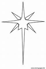 Star Outline Christmas Coloring Pages Printable Color Info sketch template