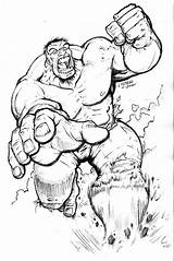 Hulk Smash Coloring Pages Incredible Comicart Kids Printable sketch template