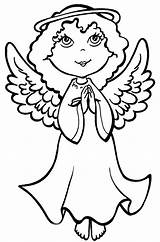 Angel Christmas Coloring Pages Colorear Angeles sketch template