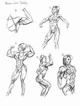 Bodybuilding Drawing Sketches Getdrawings sketch template