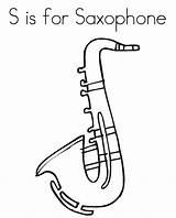 Saxophone Clarinet Musical Alphabet sketch template
