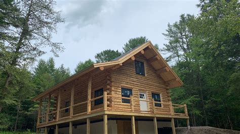 Amish Log Cabin Assembled In 1 Week New York Exterior Youtube