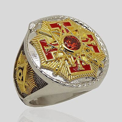 masonic  degree freemason ring  gold pld knights templar size