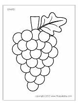 Grape Printable Grapes Template Templates Coloring Pages Printables Firstpalette Fruit Preschool Kids Crafts Painting Activities Dot Colored Nature Bible Do sketch template