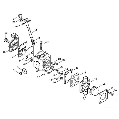 stihl bg  blower bg  parts diagram carburetor cq  bg