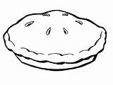 Pie Coloring Pages Cherry Colouring Pies Clipart Template sketch template