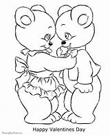 Coloring Valentine Pages Bear Printing Help sketch template