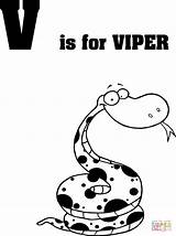 Viper Letter Coloring Pages Printable Supercoloring Color Dot Getcolorings Alphabet sketch template