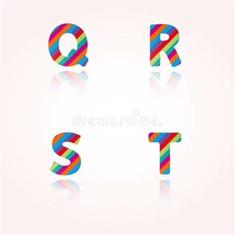 color alphabet letters stock vector illustration  capital