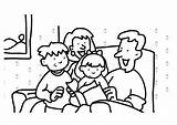 Coloring Family Pages Books La Reading Kids Sheets Hermana Hermano Azcoloring sketch template
