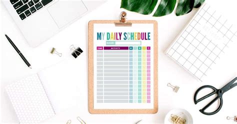 kids daily schedule template  incremental mama