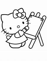 Kitty Hello Drawing Coloring Pages Printable Print Color Clipart Getdrawings Cartoon Popular Library Prints Coloringhome sketch template