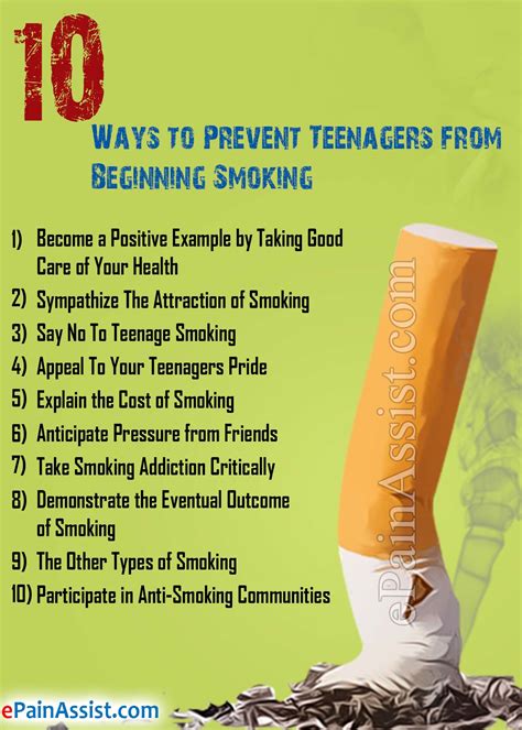 10 Ways To Prevent Teenagers From Beginning Smoking