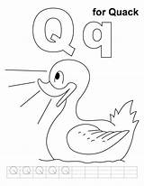 Letter Coloring Quack Pages Preschool Alphabet Clipart Worksheets Kids Duck Clip Practice Quacking Cliparts Worksheet Color Printable Sheets Letters Handwriting sketch template