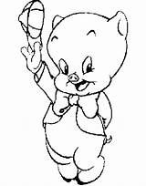 Pig Coloring Porky Pages Looney Tunes Colorear Para Color Print Cartoon Cartoons Kids Popular Dibujo Library Leghorn sketch template