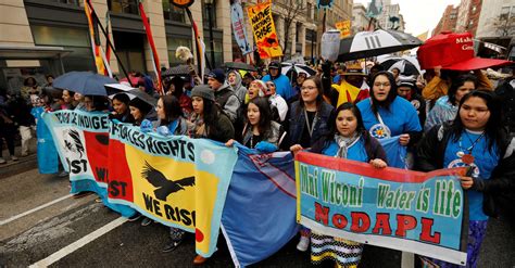 native american groups  oil pipeline protests  white house huffpost