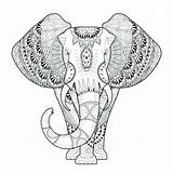 Elephant Coloring Pages Mandala Cute Realistic Printable Baby Getdrawings Getcolorings Colori sketch template