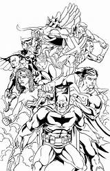 Coloring Justice League Pages Coloring4free Coloringhome Kids Cute Heroes Members Source America Comments sketch template