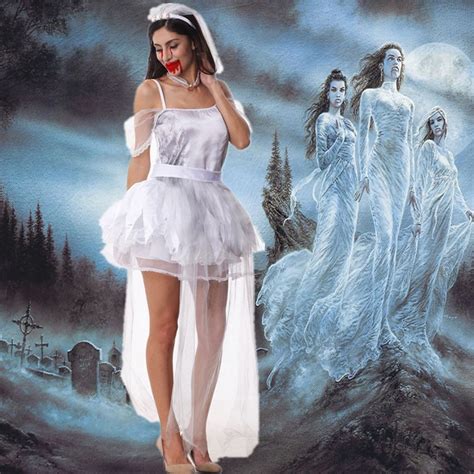 Halloween Women Vampire Zombie Sexy Bra Strapless Dress Scary Ghost