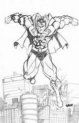 Bizarro Superman Qba sketch template