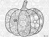 Pumpkin Thanksgiving Zentangle Skiptomylou Zen Shading sketch template