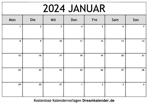 kalender januar