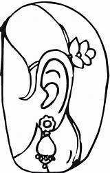 Coloring Pages Jewelry Clipart Earring Popular Coloringhome Library sketch template