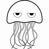 Jellyfish Coloring Pages Print Cartoon Colouring Comments Printable Coloringhome sketch template