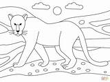 Panther sketch template